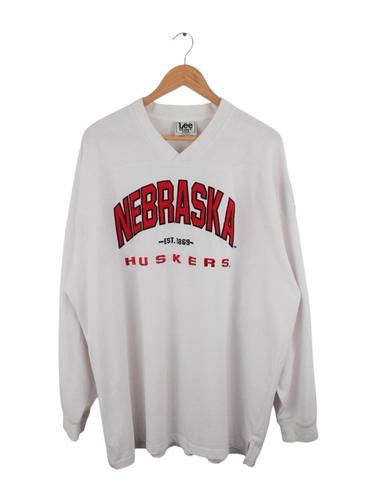 Lee Sport Other - Nebraska Cornhuskers V Neck Sweatshirt Mens XXL Vintage 90s Embroidered USA